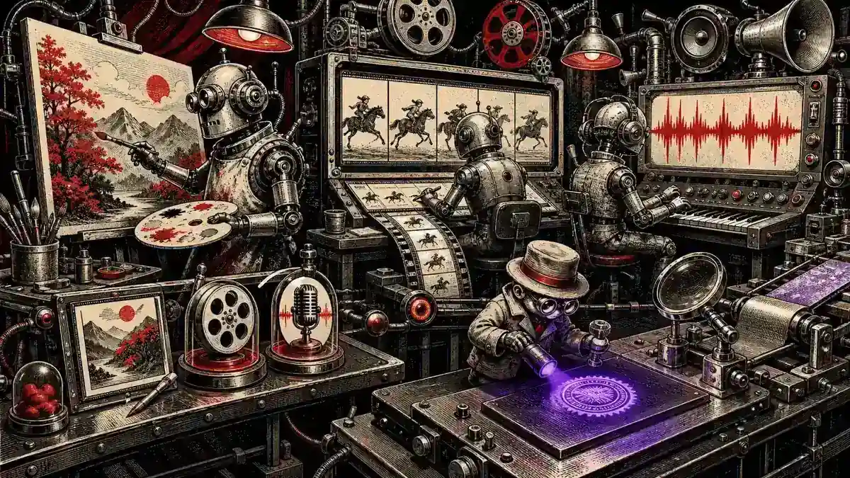 Una directora monta imágenes, vídeo y ondas sonoras en una moviola de inteligencia artificial